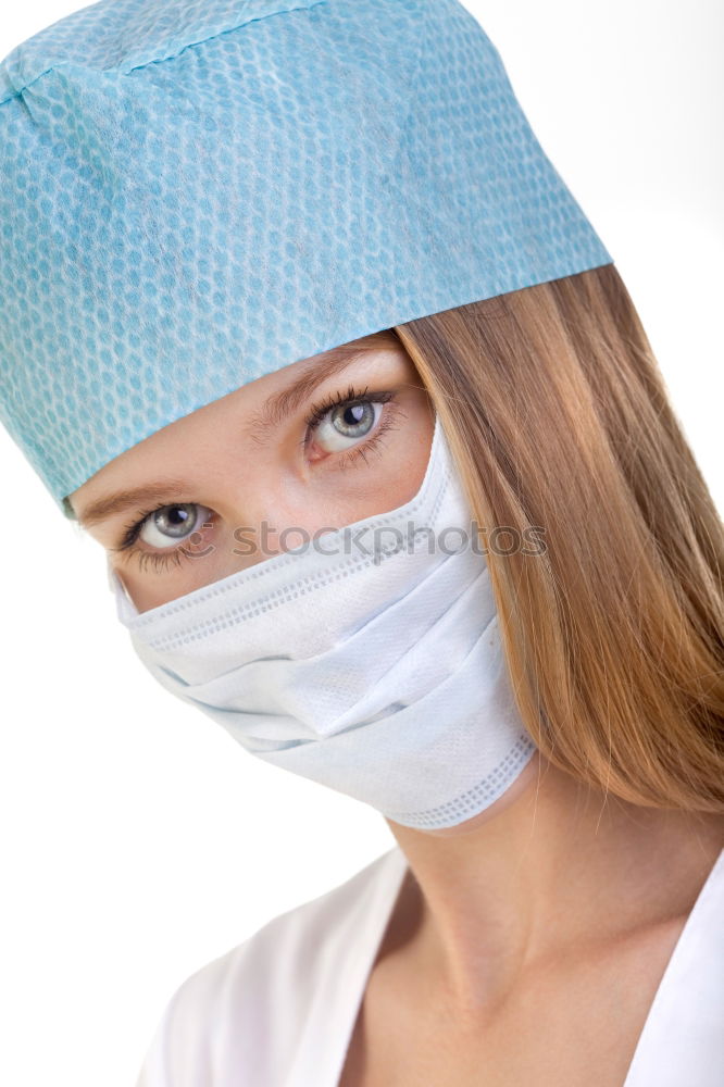 Image, Stock Photo Young patient wearing a medical mask