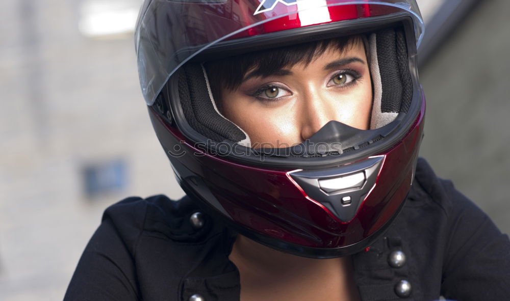 Woman on a motorcycle