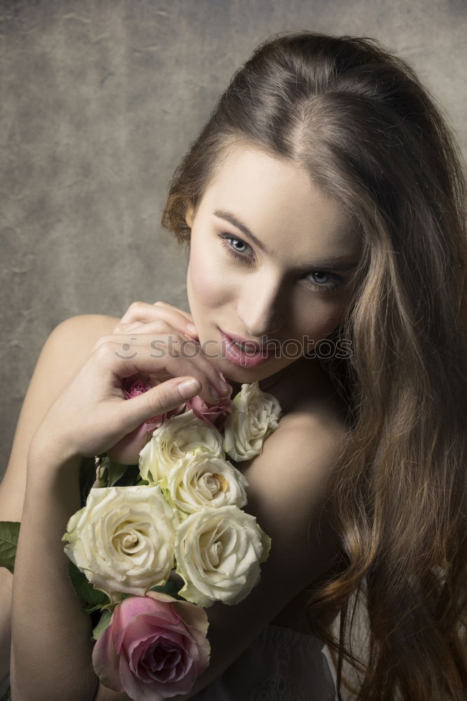 Similar – Image, Stock Photo Pretty brunette woman