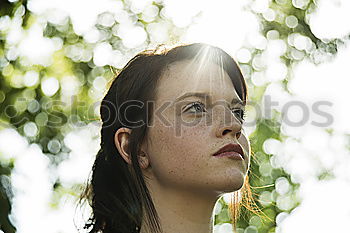 Similar – Image, Stock Photo Jacki’s looking into the distance.