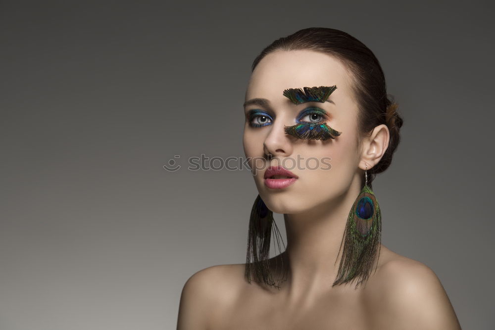 Similar – Young woman with strange make up