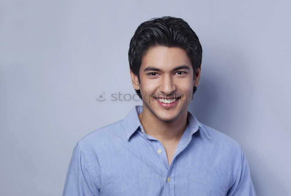 Similar – Image, Stock Photo young man with determined look