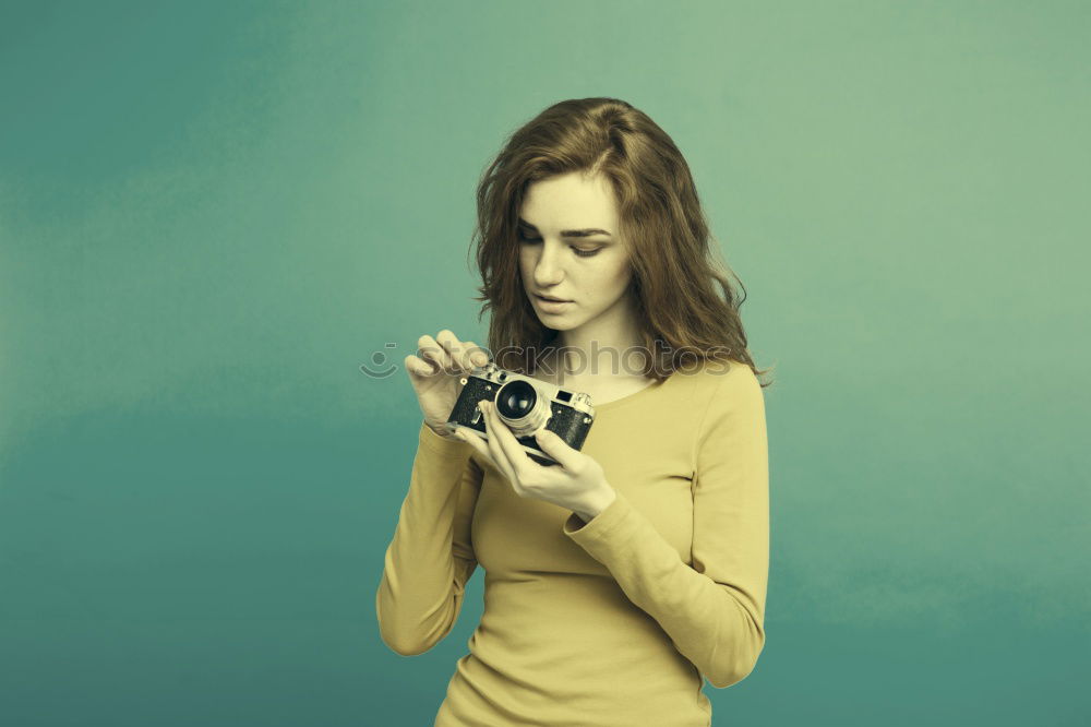 Similar – Image, Stock Photo Young florist packs a wreath of flowers