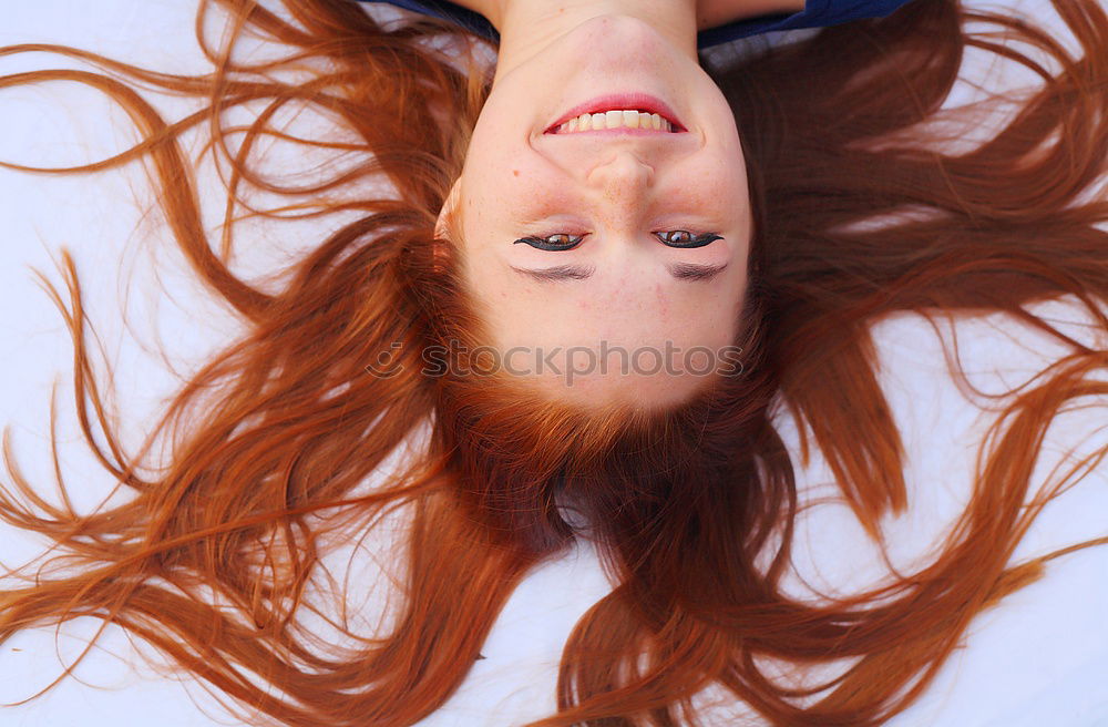 Similar – Image, Stock Photo Redhead young woman holding an empty blackboard