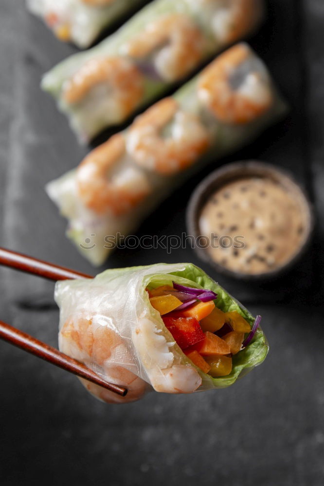 Similar – Image, Stock Photo Vietnamese rolls Close-up