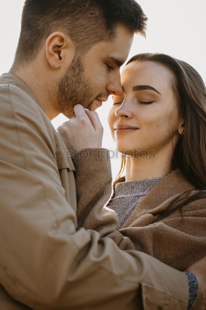 Similar – Image, Stock Photo Romantic young couple looking at window