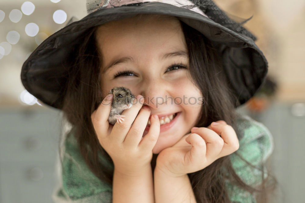 Similar – Image, Stock Photo The joy of listening