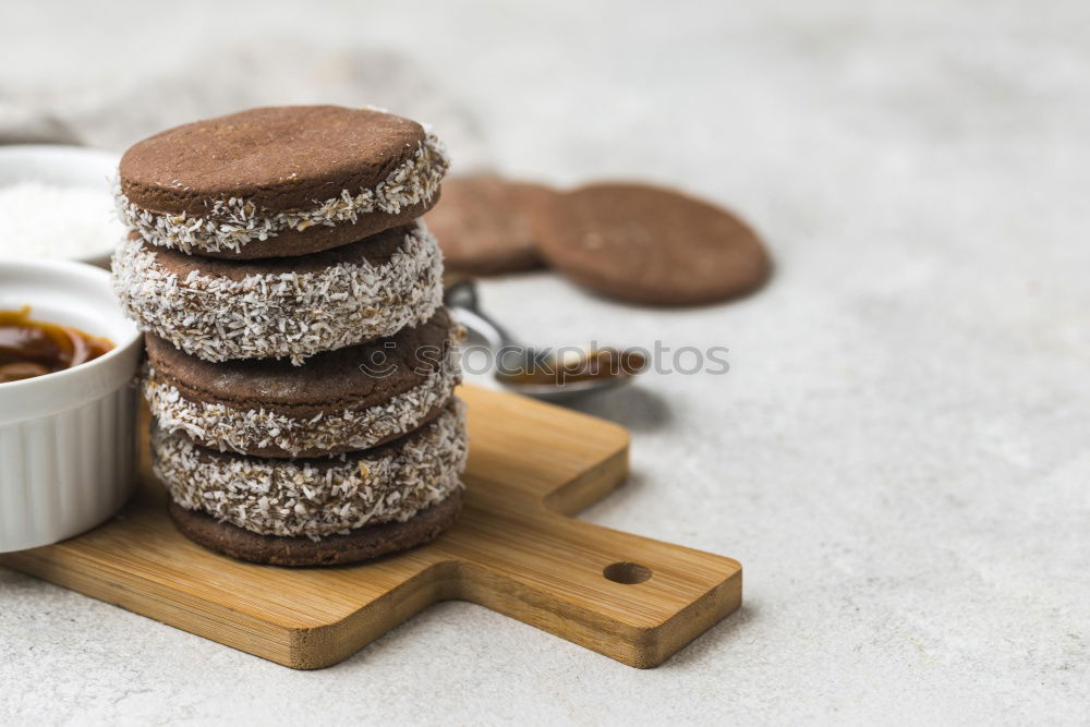 Similar – stack of chocolate chip cookies