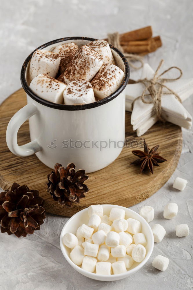 Similar – Image, Stock Photo cup of chocolate drink with marshmallows