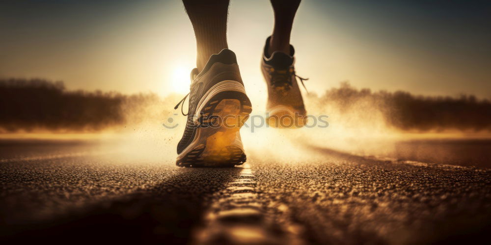 Similar – Runner getting ready for training