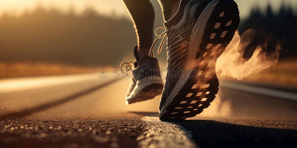 Similar – Runner getting ready for training