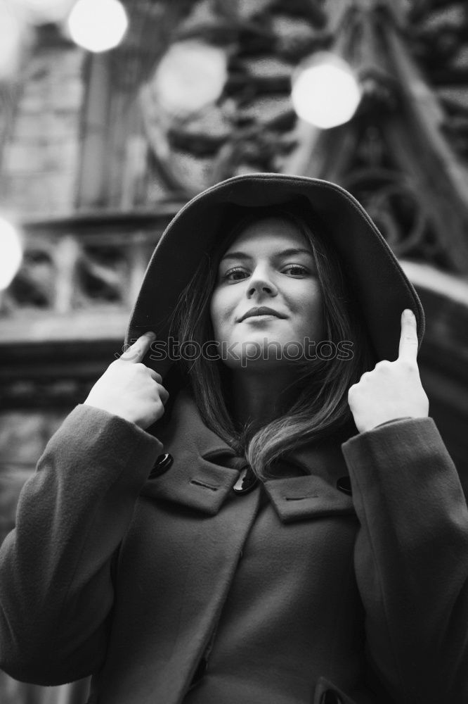 Similar – Image, Stock Photo Pretty woman holding collar looking at the camera