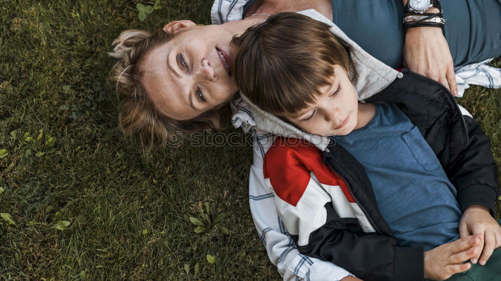 Similar – Image, Stock Photo A Sensitive Sibling Behind Leaves