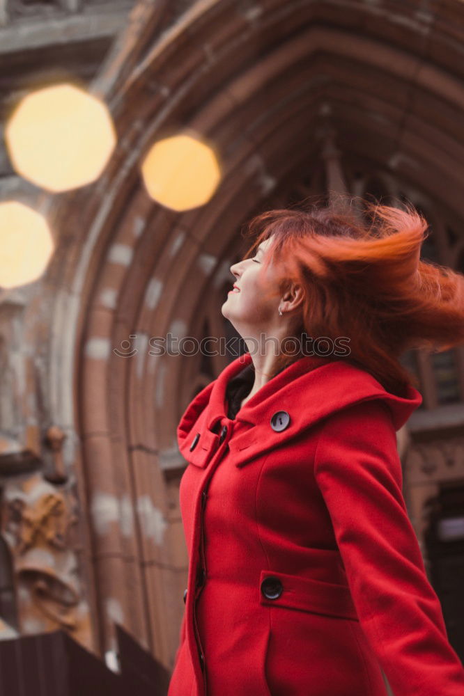 Similar – Trendy girl posing on stairs