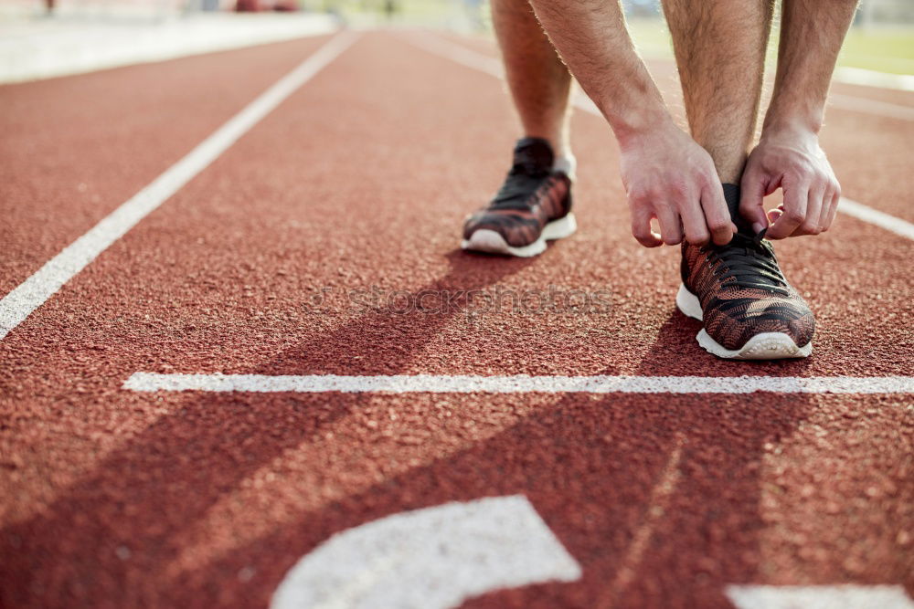 Similar – Image, Stock Photo Sportsman on crouch start