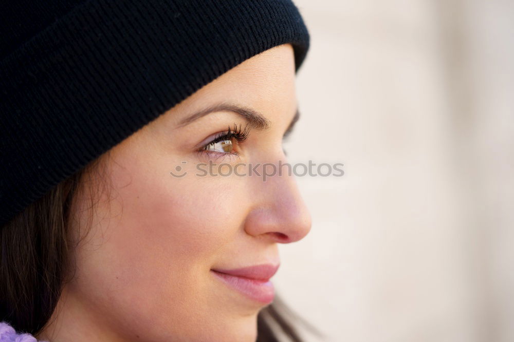 Similar – Young woman wearing casual clothes smiling in urban background