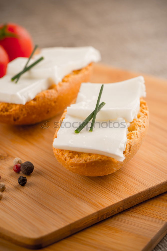 Similar – Image, Stock Photo Crispbread with cream cheese and radishes
