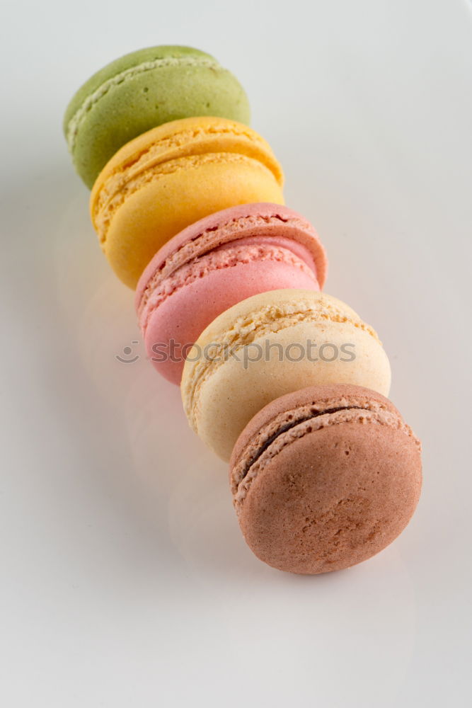 Similar – Image, Stock Photo Colorful macarons on white wooden table