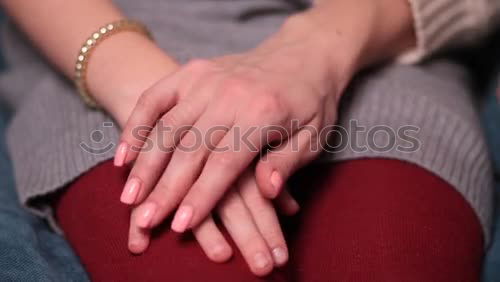 Similar – Image, Stock Photo Close-up of female fashion designer working with textiles