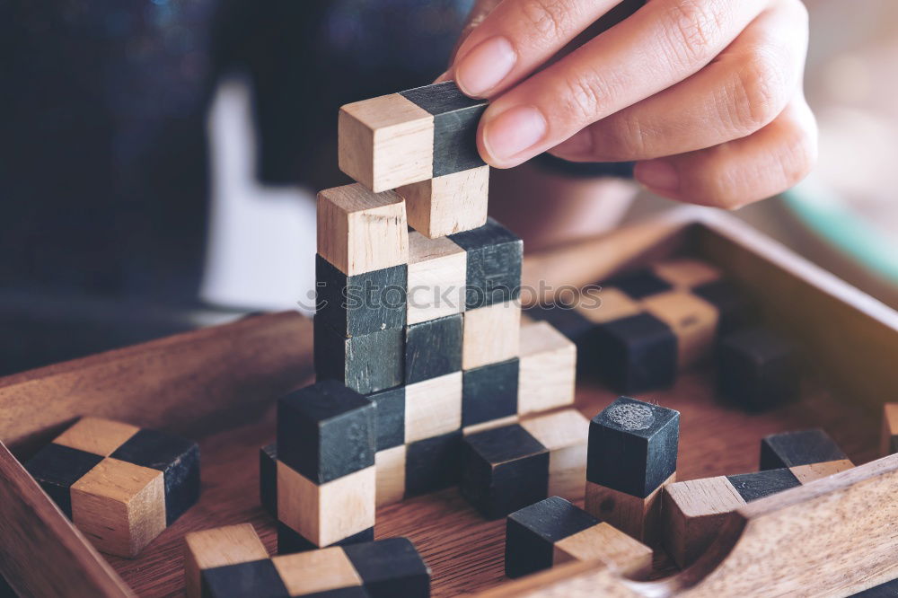 Similar – Image, Stock Photo Toddler with building blocks