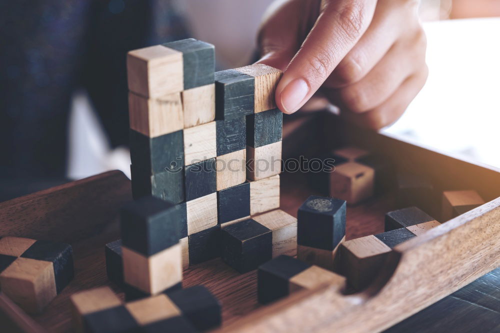 Similar – Image, Stock Photo Toddler with building blocks