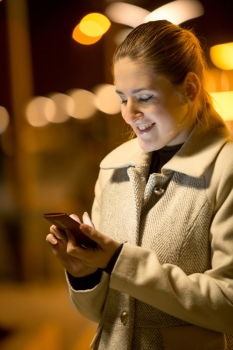 Similar – Image, Stock Photo Fashionable young woman reading a SMS