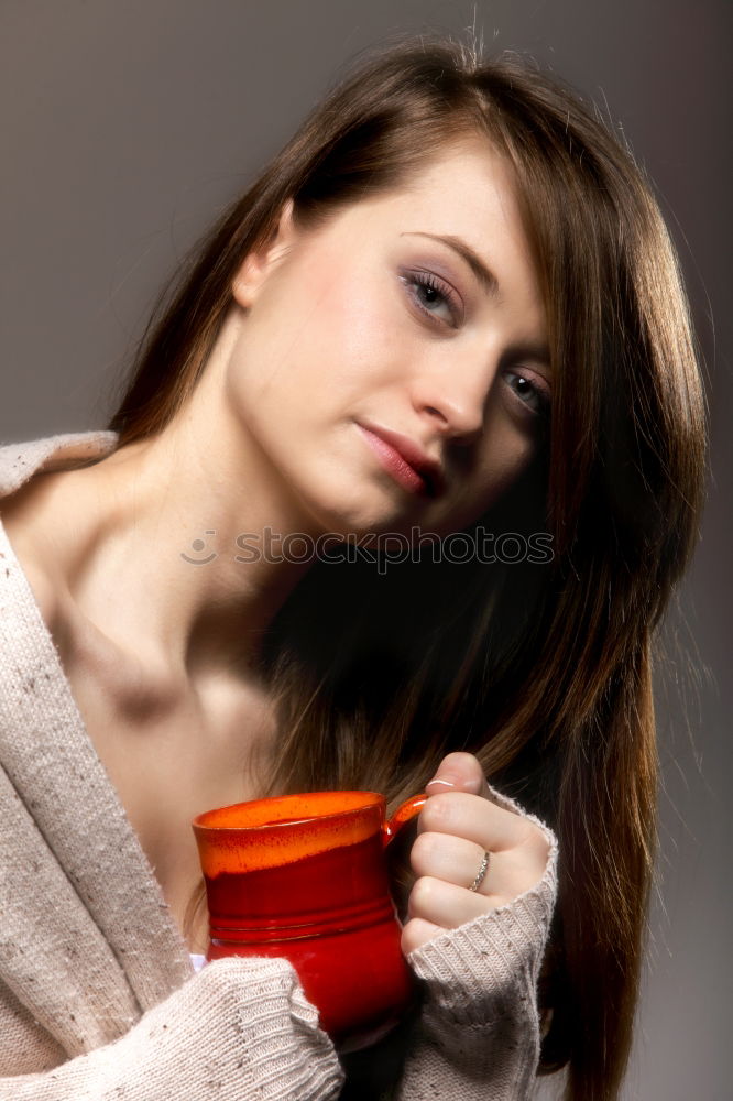 Similar – Image, Stock Photo Woman in bra drinking coffee