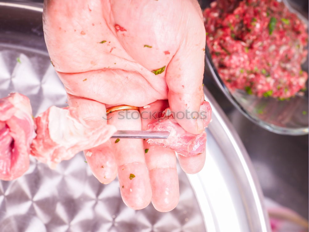 Similar – Image, Stock Photo Bouquet (dry) hanging in front of the wall