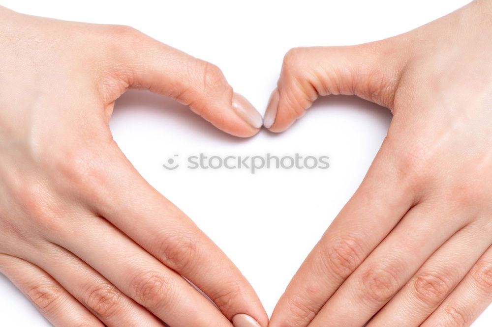 Similar – Woman’s foot with a red heart painted