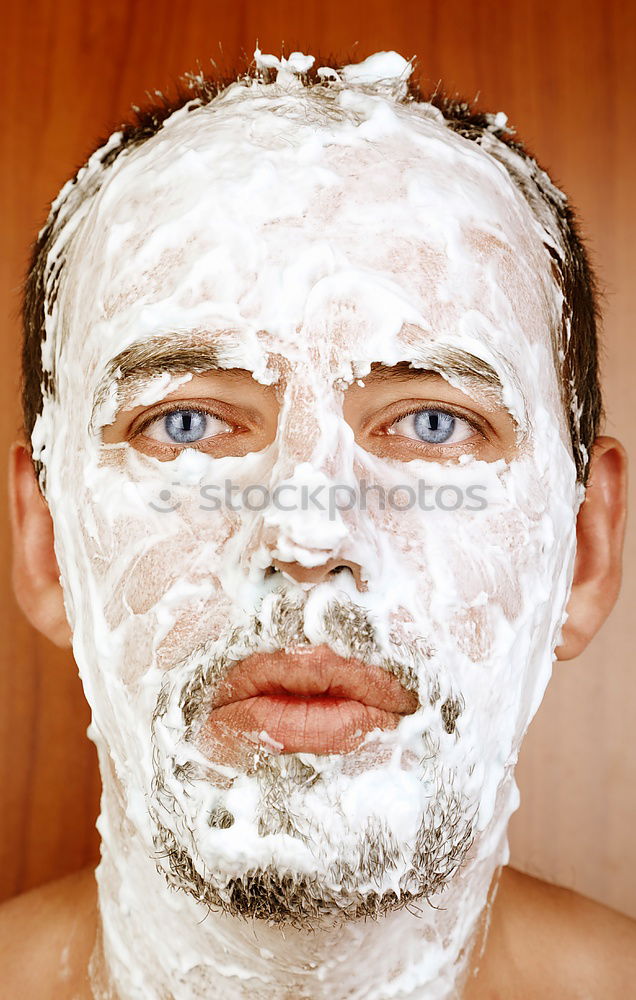 Similar – Old man taking a shower