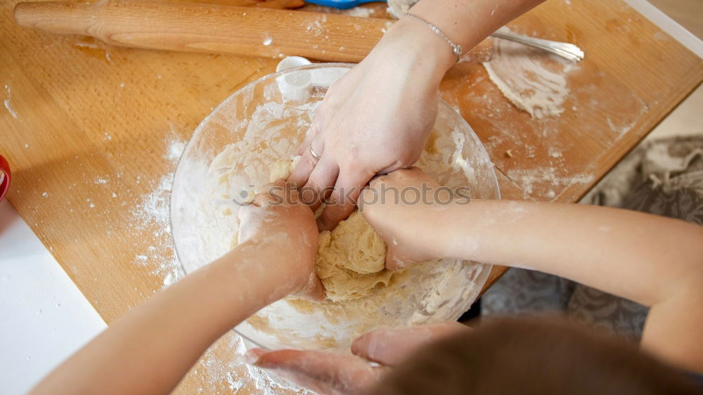 Similar – Image, Stock Photo Children bake Christmas cookies