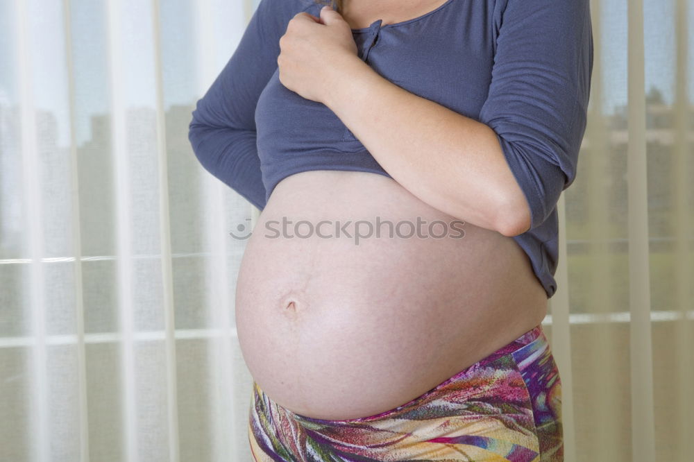 Similar – Image, Stock Photo Pregnant women to the window.