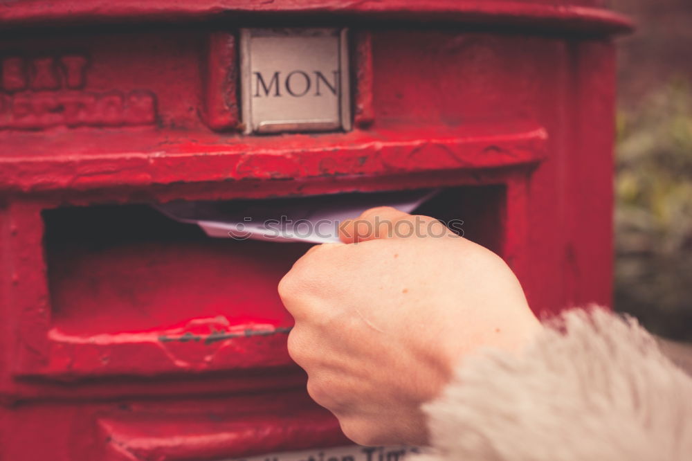 Image, Stock Photo drop a letter in the postbox