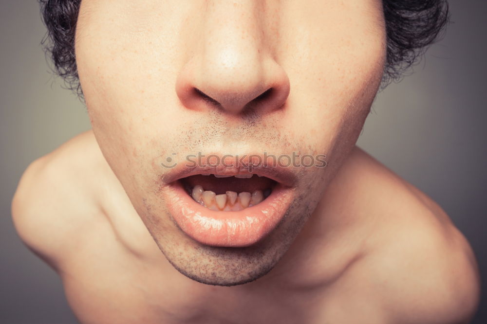 Similar – Image, Stock Photo Man strokes beard