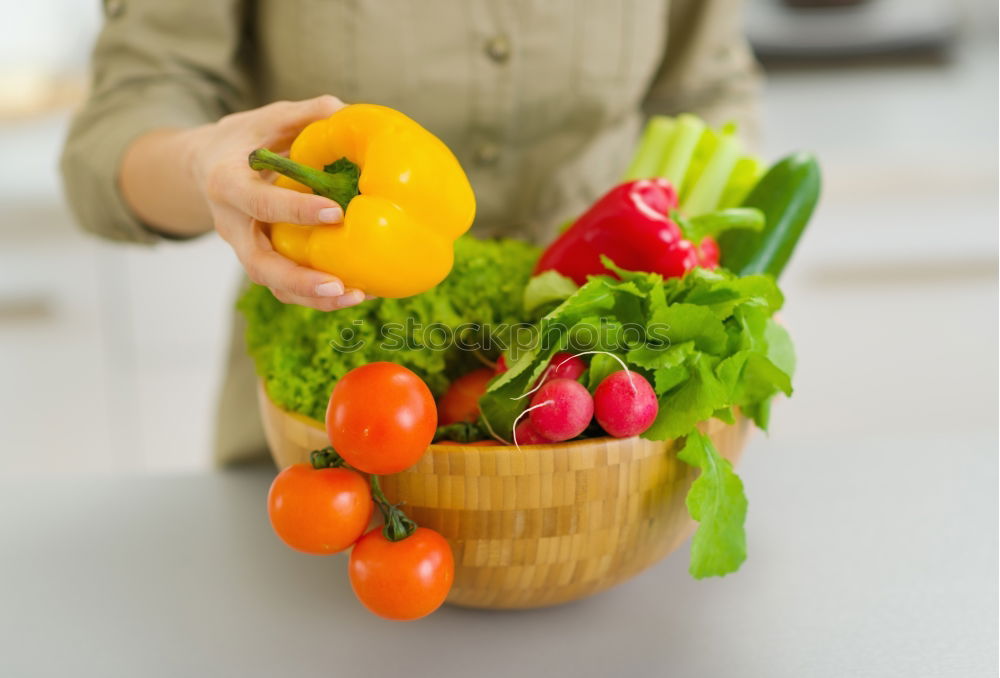 Similar – Image, Stock Photo harvest-fresh vegetables