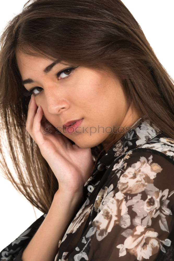 Similar – Young beautiful girl looking anxious