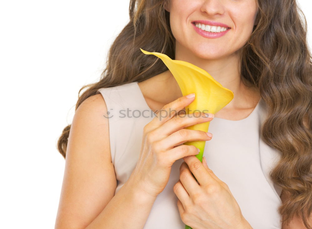 Similar – Image, Stock Photo Young woman eating lemon ice creams