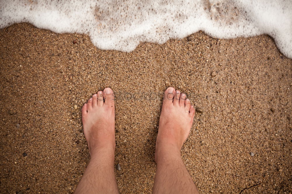 Similar – Feet in the sandy beach