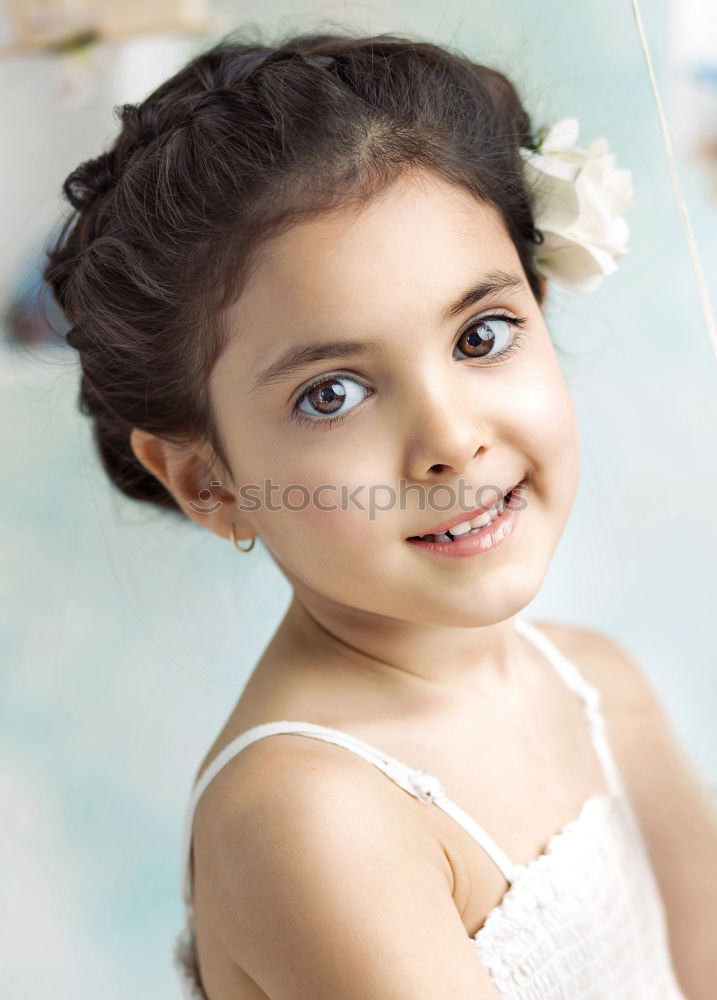 Similar – Image, Stock Photo Little girl smiling