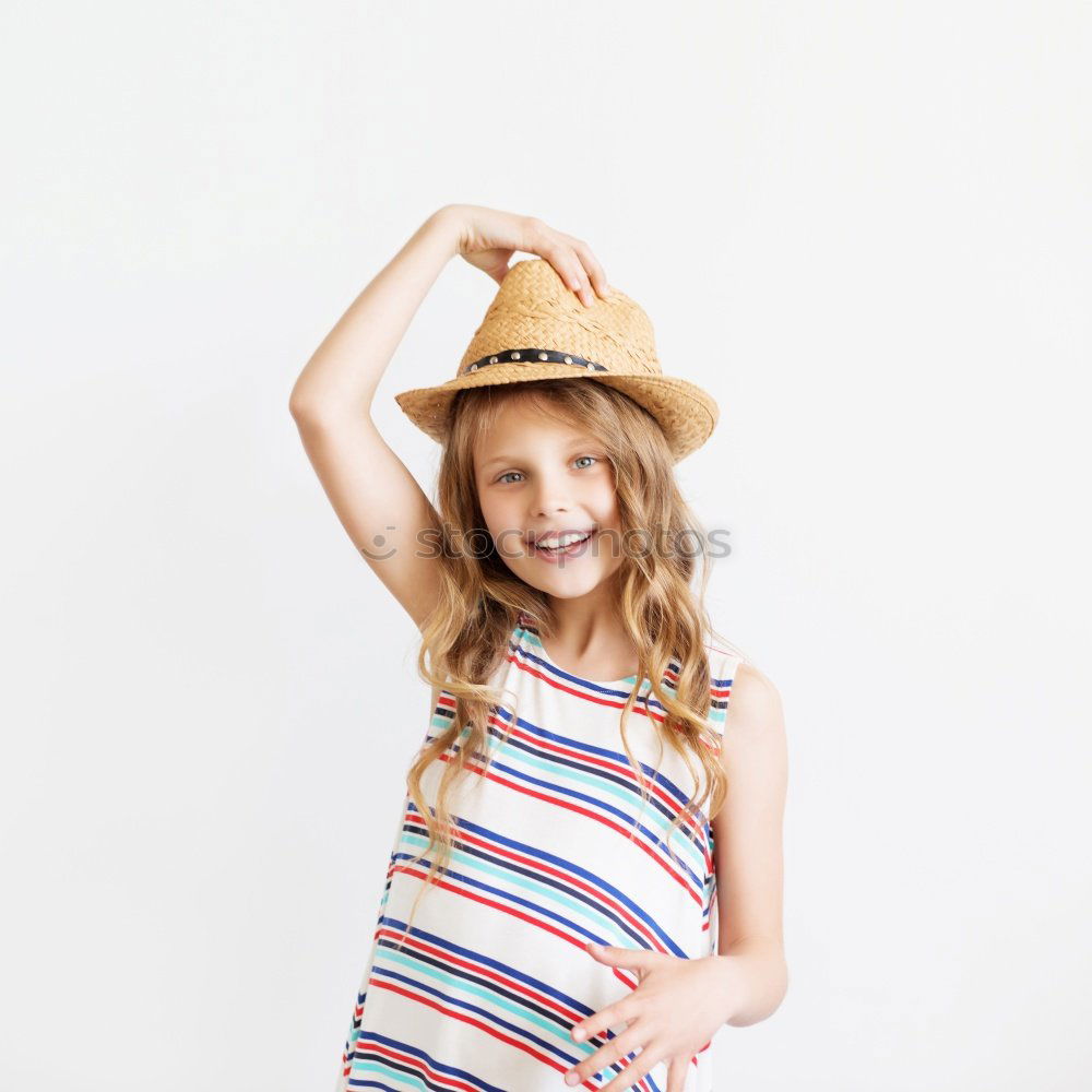 Similar – Image, Stock Photo beautiful kid girl playing under white sheets on bed