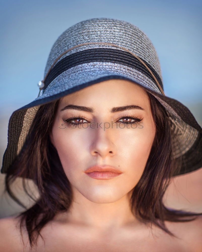 Similar – Image, Stock Photo Sensual young woman in hat