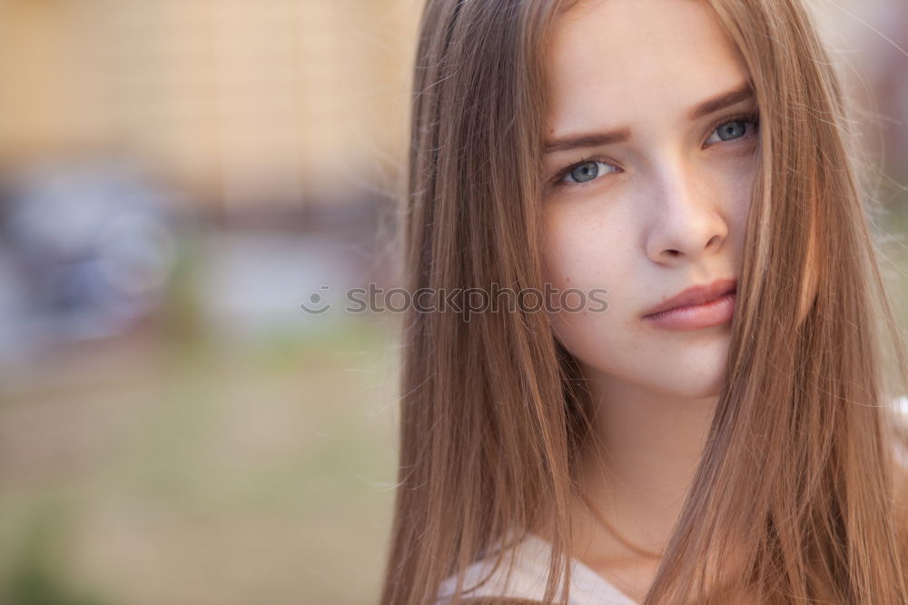 Similar – Girl thoughtful Face