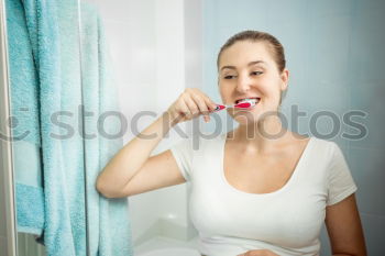 Similar – Image, Stock Photo Young Black Man Brushing Teeth Thoroughly