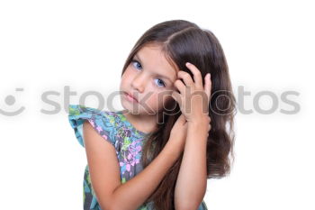 Similar – Image, Stock Photo sad little girl Face Child