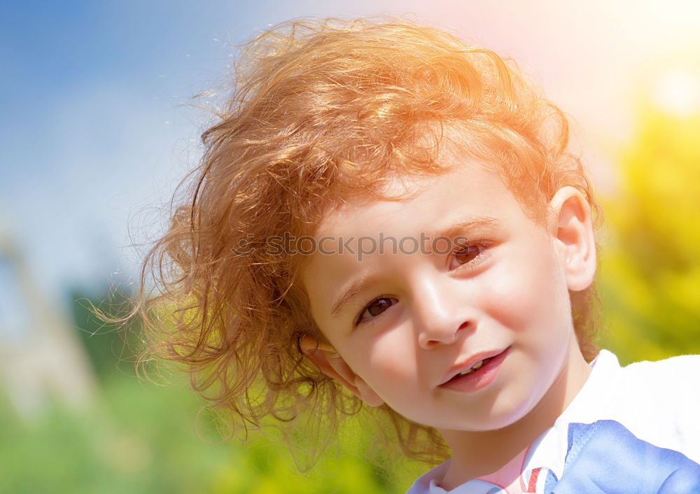 Similar – toddler plays in the garden