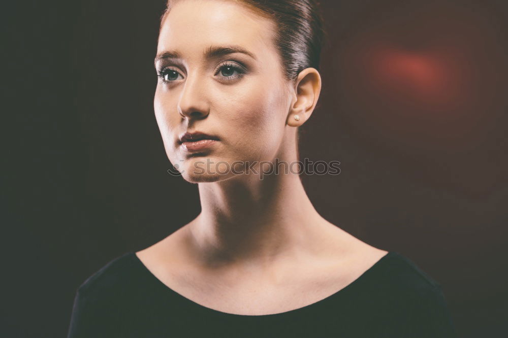 Similar – Young woman with red umbrella red nails and red lipstick