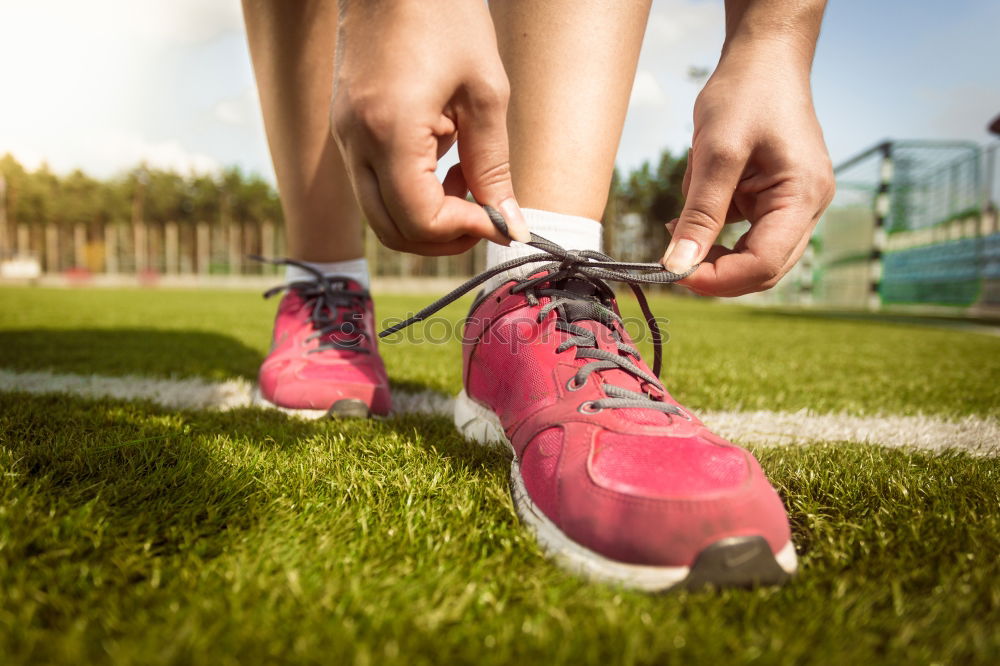 Similar – Image, Stock Photo Soccer player getting ready