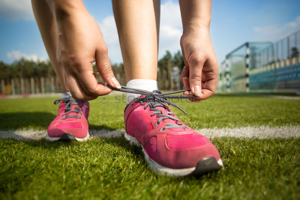 Similar – Image, Stock Photo Soccer player getting ready