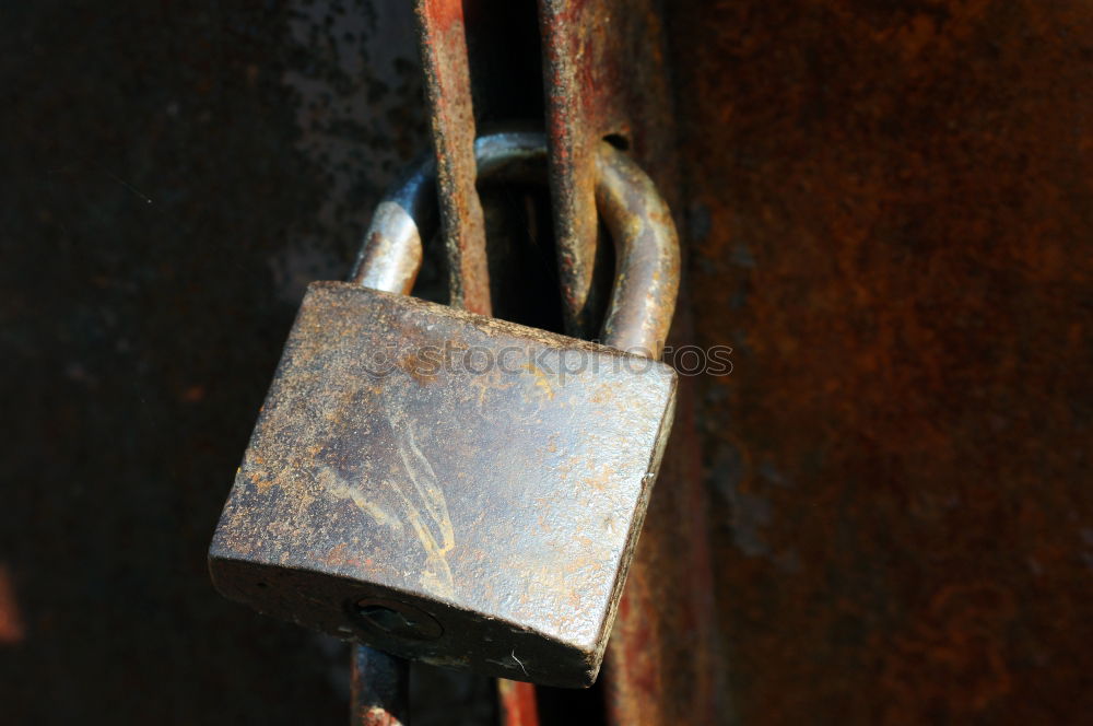 Similar – Image, Stock Photo Large lock with small key in Q-format