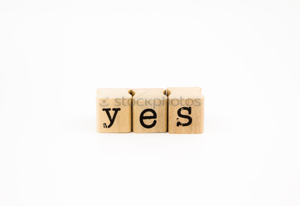 Similar – Image, Stock Photo Yes / No Characters Select